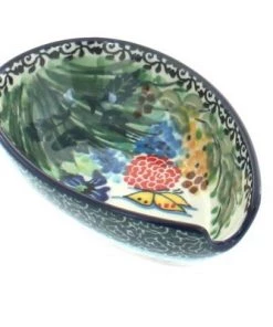 Blue Rose Pottery Blue Rose Polish Pottery Teresa Small Spoon Rest