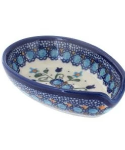 Blue Rose Pottery Blue Rose Polish Pottery Savannah Small Spoon Rest