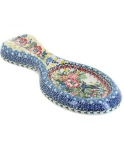 Blue Rose Pottery Blue Rose Polish Pottery Hummingbird Medium Spoon Rest
