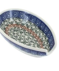 Blue Rose Pottery Blue Rose Polish Pottery Athena Small Spoon Rest