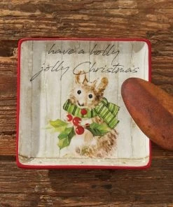 Park Designs Farmhouse Snowman Spoon Rest - Red