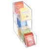 mDesign Plastic Kitchen Storage Tea Organizer, 3 Drawers - Clear -Kitchen Storage shop unnamed file 3185