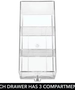 mDesign Plastic Kitchen Storage Tea Organizer, 3 Drawers - Clear 10 mDesign Plastic Kitchen Storage Tea Organizer, 3 Drawers - Clear -Kitchen Storage shop unnamed file 3187