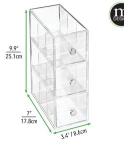 mDesign Plastic Kitchen Storage Tea Organizer, 3 Drawers - Clear 14 mDesign Plastic Kitchen Storage Tea Organizer, 3 Drawers - Clear -Kitchen Storage shop unnamed file 3191