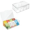 mDesign Stackable Plastic Tea Bag Organizer Kitchen Storage Box, 2 Pack -Kitchen Storage shop unnamed file 3192