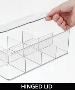 mDesign Stackable Plastic Tea Bag Organizer Kitchen Storage Box, 2 Pack -Kitchen Storage shop unnamed file 3194