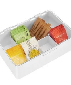 mDesign Stackable Plastic Tea Bag Organizer Kitchen Storage Box, 2 Pack -Kitchen Storage shop unnamed file 3199