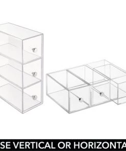 mDesign Plastic Kitchen Storage Tea Organizer, Flips, 3 Drawers -Kitchen Storage shop unnamed file 3225