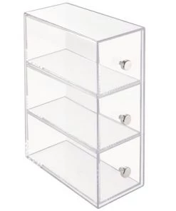 mDesign Plastic Kitchen Storage Tea Organizer, Flips, 3 Drawers -Kitchen Storage shop unnamed file 3229