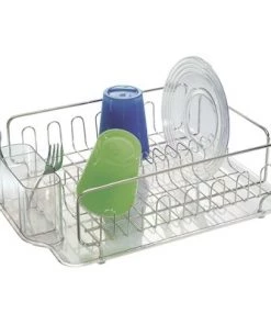 IDESIGN InterDesign Forma Lupe Steel Dish Drainer Bronze