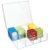 mDesign Tea Storage Organizer Box - 8 Divided Sections, with Lid -Kitchen Storage shop unnamed file 3232
