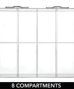 mDesign Tea Storage Organizer Box - 8 Divided Sections, with Lid -Kitchen Storage shop unnamed file 3234