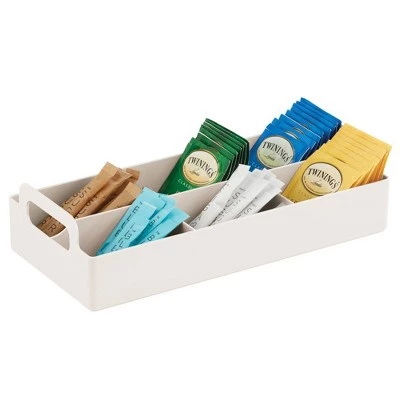 mDesign Compact Plastic Tea Storage Organizer Caddy Tote 8 mDesign Compact Plastic Tea Storage Organizer Caddy Tote - Image 6