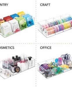 mDesign Plastic Tea Storage Organizer Caddy Tote, 8 Sections -Kitchen Storage shop unnamed file 3262