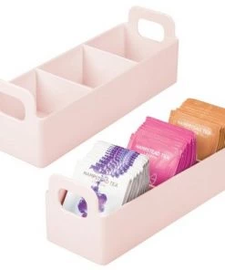 Kitchen Storage shop 38 mDesign Plastic Kitchen Tea Bag Organizer Storage Caddy Holder - 2 Pack