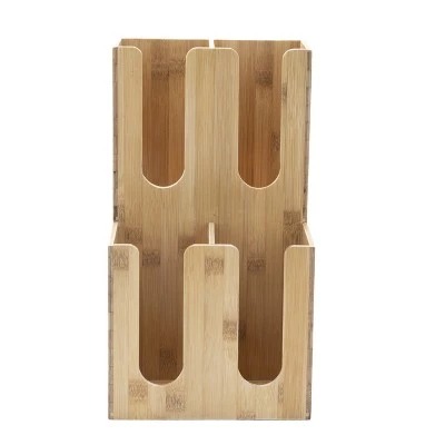 Mind Reader 4-Section Bamboo Storage Organizer 4 Mind Reader 4-Section Bamboo Storage Organizer - Image 2