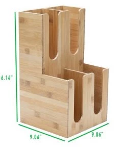 Mind Reader 4-Section Bamboo Storage Organizer 11 Mind Reader 4-Section Bamboo Storage Organizer -Kitchen Storage shop unnamed file 3285