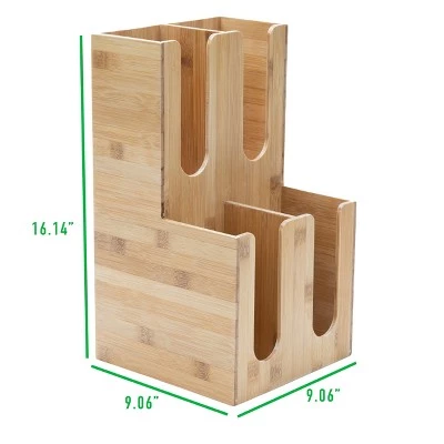 Mind Reader 4-Section Bamboo Storage Organizer 7 Mind Reader 4-Section Bamboo Storage Organizer - Image 5