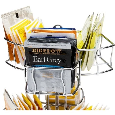 Mind Reader Tea Bag Carousel, Holds 60 Tea Bags, Chrome 5 Mind Reader Tea Bag Carousel, Holds 60 Tea Bags, Chrome - Image 3