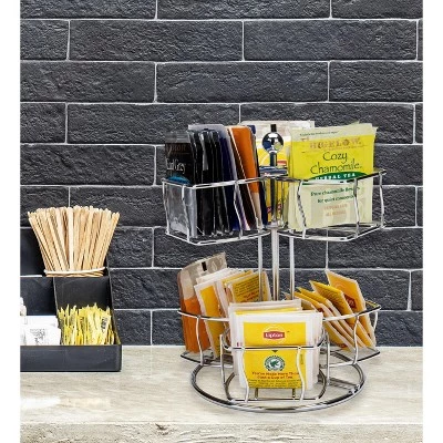 Mind Reader Tea Bag Carousel, Holds 60 Tea Bags, Chrome 6 Mind Reader Tea Bag Carousel, Holds 60 Tea Bags, Chrome - Image 4