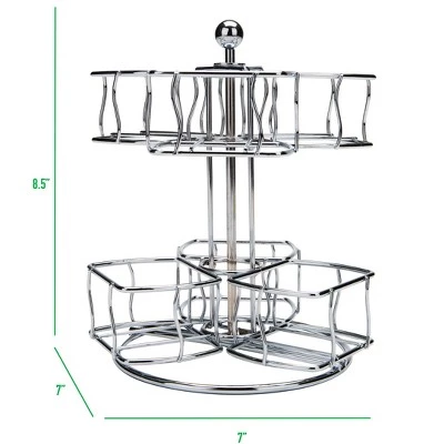 Mind Reader Tea Bag Carousel, Holds 60 Tea Bags, Chrome 7 Mind Reader Tea Bag Carousel, Holds 60 Tea Bags, Chrome - Image 5