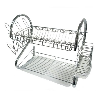 Better Chef 16-Inch 2-Tier Chrome Plated Dishrack 6 Better Chef 16-Inch 2-Tier Chrome Plated Dishrack - Image 4