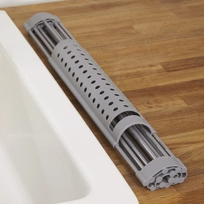 The Lakeside Collection Lakeside Gray Roll-Up Silicone Over the Sink Dish Rack - Multifunction Kitchen Utensil 5 The Lakeside Collection Lakeside Gray Roll-Up Silicone Over the Sink Dish Rack - Multifunction Kitchen Utensil - Image 3