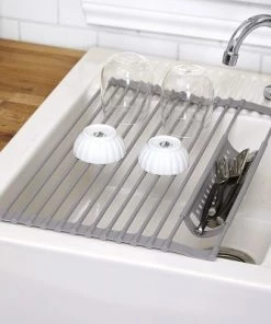 The Lakeside Collection Lakeside Gray Roll-Up Silicone Over the Sink Dish Rack - Multifunction Kitchen Utensil 9 The Lakeside Collection Lakeside Gray Roll-Up Silicone Over the Sink Dish Rack - Multifunction Kitchen Utensil -Kitchen Storage shop unnamed file 341