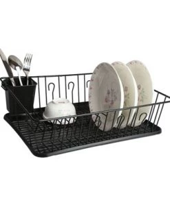 MegaChef Mega Chef White Dish Rack -Kitchen Storage shop unnamed file 357