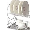 MegaChef Chrome Plated Two Shelf Dish Rack -Kitchen Storage shop unnamed file 368