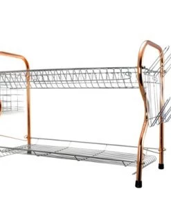 Better Chef 2-Tier 16 in. Chrome Plated Dish Rack in copper -Kitchen Storage shop unnamed file 389
