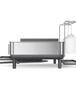 simplehuman Stainless Steel Frame Dish Rack Large Gray -Kitchen Storage shop unnamed file 442