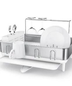 simplehuman Stainless Steel Frame Dish Rack Large Gray -Kitchen Storage shop unnamed file 448
