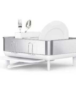 simplehuman Compact Steel Frame Dish Rack White Stainless Steel -Kitchen Storage shop unnamed file 454