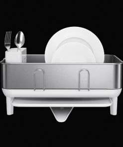 simplehuman Compact Steel Frame Dish Rack White Stainless Steel -Kitchen Storage shop unnamed file 455