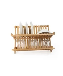 Mind Reader Wooden Dish Rack, Bamboo Brown -Kitchen Storage shop unnamed file 459