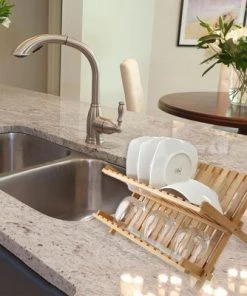 Mind Reader Wooden Dish Rack, Bamboo Brown -Kitchen Storage shop unnamed file 462