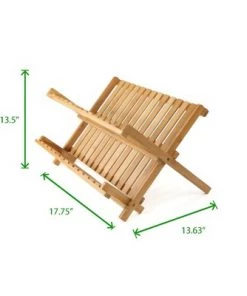 Mind Reader Wooden Dish Rack, Bamboo Brown -Kitchen Storage shop unnamed file 463