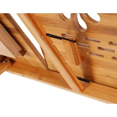 Juvale 2 Tier Bamboo Drying Dish Rack for Kitchen, Collapsible and Compact (13 x 18 x 9.8 in) 7 Juvale 2 Tier Bamboo Drying Dish Rack for Kitchen, Collapsible and Compact (13 x 18 x 9.8 in) - Image 6