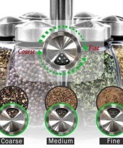 Belwares Spice Jar Rack – 12 Durable Glass Jars in Sleek & Attractive Carousel -Kitchen Storage shop unnamed file 524