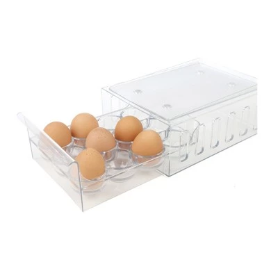 Mind Reader 12 Count (One Dozen) Egg Holder Refrigerator Storage Container, Clear 3 Mind Reader 12 Count (One Dozen) Egg Holder Refrigerator Storage Container, Clear