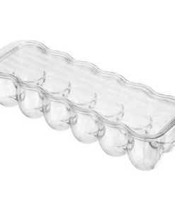 mDesign Egg Storage Tray Holder for Refrigerator, 24 Eggs, 2 Pack -Kitchen Storage shop unnamed file 556