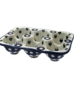 Blue Rose Pottery Blue Rose Polish Pottery Alyce Egg Tray - 6 Count