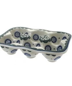 Blue Rose Pottery Blue Rose Polish Pottery Maia Egg Tray - 6 Count