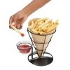 Mind Reader 3-Pack French Fries Stand and Dip Holder, Perfect for Holding French Fries, Ice Cream, Black