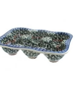 Blue Rose Pottery Blue Rose Polish Pottery Athena Egg Tray - 6 Count
