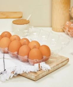 Stockroom Plus 36 Pack Bulk Egg Cartons for 10 Chicken Eggs, Reusable Containers, Labels