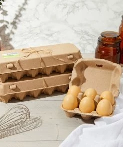 Okuna Outpost 20 Pack Paper Cardboard Egg Carton, 2 Sizes with Jute String and Stickers