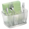 IDESIGN InterDesign Rain Flatware Caddy 9" Clear -Kitchen Storage shop unnamed file 614