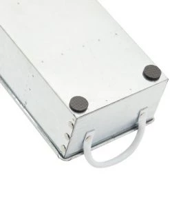 Farmlyn Creek Farmhouse Rustic Silverware Utensil Holder for Parties, Galvanized Metal Kitchen Flatware Caddy, 5 x 16.5 -Kitchen Storage shop unnamed file 622